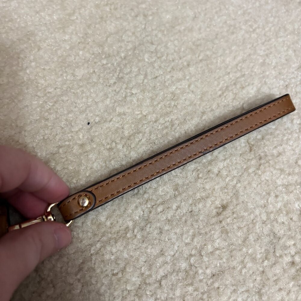 Michael Kors Jet Set Travel Large Wristlet Wallet – Brown MK Logo - Picture 5 of 16